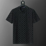 Spring Summer Classic Monogram Short Sleeve T-Shirt Black 31099#