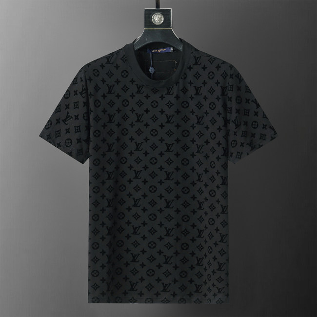 Spring Summer Classic Monogram Short Sleeve T-Shirt Black 31099#