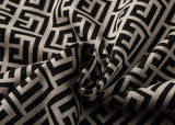 Men's Jacquard Logo Short Sleeve Polo Shirt Black Beige 30051