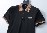 Men's Embroidered Logo Short Sleeve Polo Shirt Black 30057