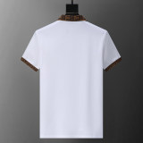 Men's Embroidered Logo Short Sleeve Polo Shirt White 30057