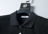 Spring Summer Men's Short Sleeve Polo Shirt Black 30046