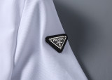 Spring Summer Men's Short Sleeve Polo Shirt White 30046