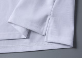 Spring Summer Men's Short Sleeve Polo Shirt White 30046
