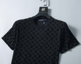 Spring Summer Classic Monogram Short Sleeve T-Shirt Black 31099#