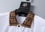 Men's Embroidered Logo Short Sleeve Polo Shirt White 30057