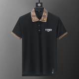 Men's Embroidered Logo Short Sleeve Polo Shirt Black 30057