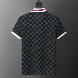 Spring Summer Men's GG Short Sleeve Polo Shirt Black 30041