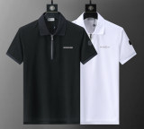 Spring Summer Men's Simple Logo Short Sleeve Polo Shirt Black 30049