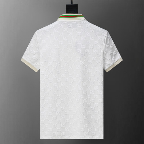 Spring Summer Men's GG Short Sleeve Polo Shirt White 30041