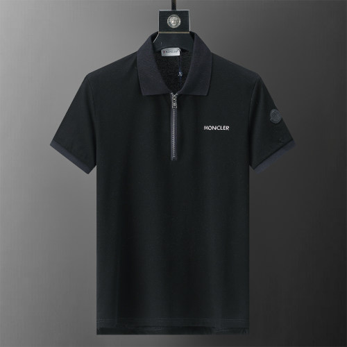 Spring Summer Men's Simple Logo Short Sleeve Polo Shirt Black 30049