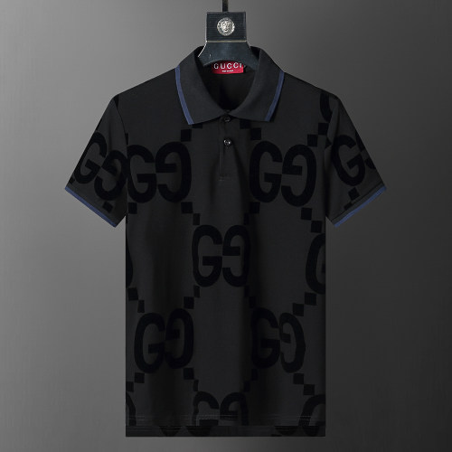 Spring Summer Men's GG Short Sleeve Polo Shirt Black 30081#