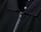 Spring Summer Men's Simple Logo Short Sleeve Polo Shirt Black 30049