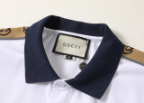 Spring Summer Men's Simple Short Sleeve Polo Shirt White 26015