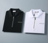 Spring Summer Men's Simple Logo Short Sleeve Polo Shirt Black 30049