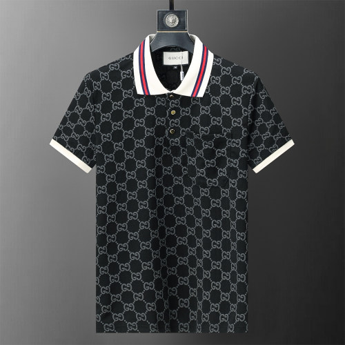 Spring Summer Men's GG Short Sleeve Polo Shirt Black 30041
