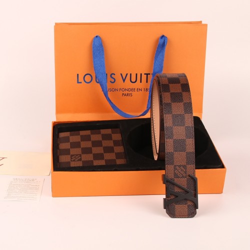 5A Belt and Wallet Gift Box Brown