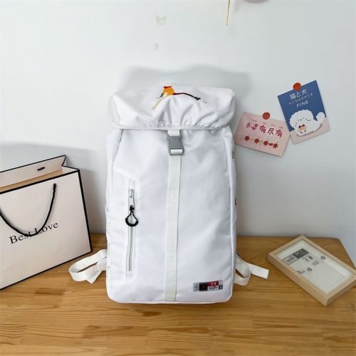 5A Air Jordan Embroidery Color Logo Backpack White