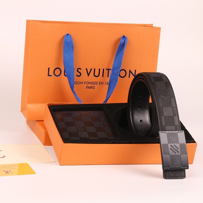 5A Belt and Wallet Gift Box Black