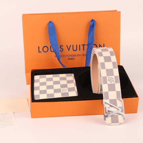 5A Belt and Wallet Gift Box White