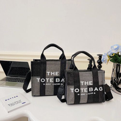 5A The Denim Large Tote Bag Black