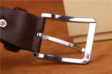 5A Embroidered Logo Men's Pin Buckle Belt Brown