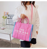 5A Jacquard Large The Tote Bag Canvas Tote Pink