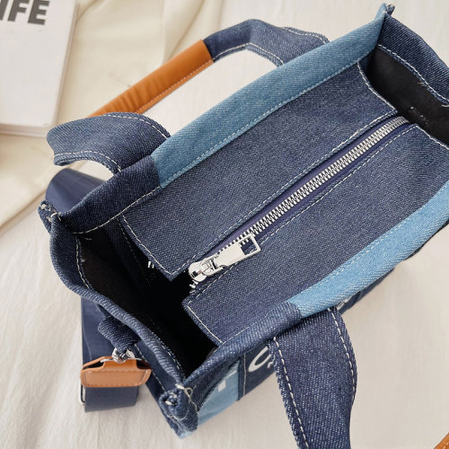 5A The Denim Large Tote Bag Black