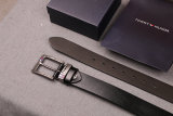 5A Men's Pin Buckle Leather Belt Black