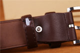 5A Embroidered Logo Men's Pin Buckle Belt Brown