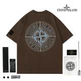 5A Simple Versatile Loose Short-Sleeved T-shirt Brown