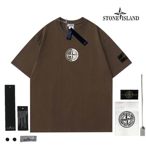 5A Simple Versatile Loose Short-Sleeved T-shirt Brown