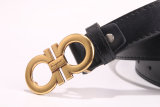 5A Women Slide Buckle Belt Black