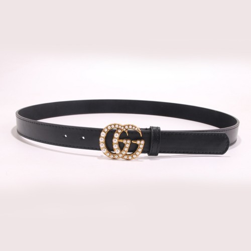 5A Women Slide Buckle Belt Black