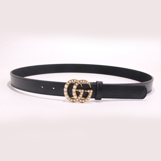 5A Women Slide Buckle Belt Black