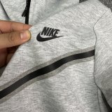 5A Sportswear Tech Fleece Full Zip Hoodie & Joggers Set Sport Suit Grey
