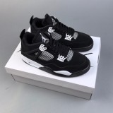 5A Air Jordan 4 Retro Casual Sneakers Black White FQ8138-103