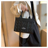 5A The Monogram Neoprene Large Tote Bag Black