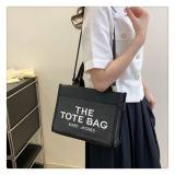 5A The Leather Tote Bag Black