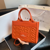5A The Monogram Neoprene Large Tote Bag Orange
