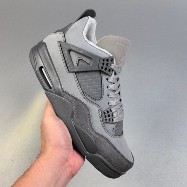 Original  Air Jordan 4 Retro SE Paris Olympics Wet Cement Sneakers Gray FQ7928-001