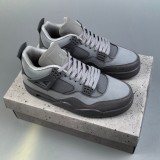 Original  Air Jordan 4 Retro SE Paris Olympics Wet Cement Sneakers Gray FQ7928-001