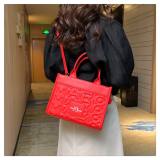 5A The Monogram Neoprene Large Tote Bag Red
