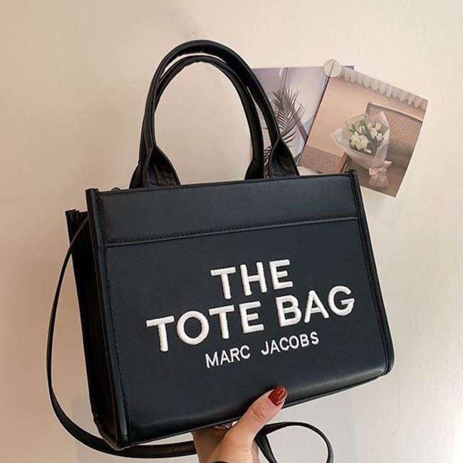 5A The Leather Tote Bag Black
