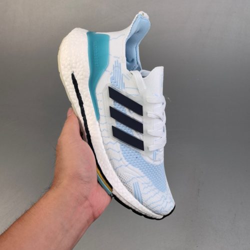 5A Ultra Boost 1.0 DNA Breathable Low Top Running Shoes White Blue