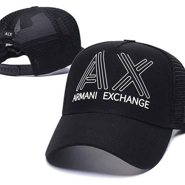 Armani 5A Simple Logo Ball Cap Black