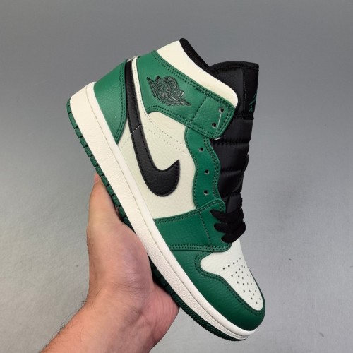 5A Jordan 1 Mid Sneakers Basketball Shoes Green