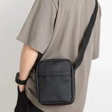 5A Men's Simple Versatile Shoulder Bag Black