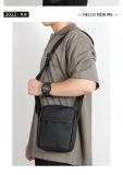 5A Men's Simple Versatile Shoulder Bag Black