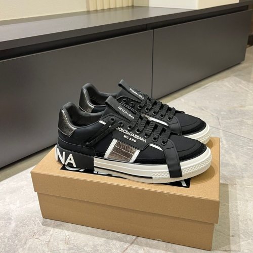 Portofino Letters Decoration Calf Leather Sneakers